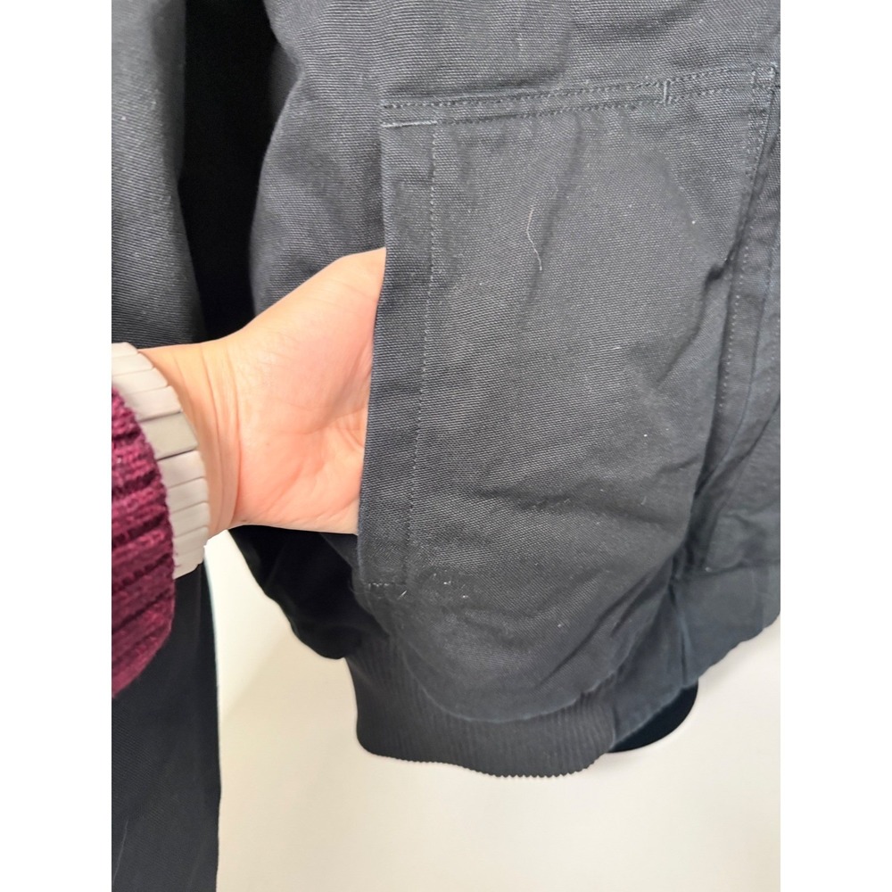 Carhartt Jacket Mens XL Heavyweight Hooded Loose Fit Quilted Black Chores - Picture 11 of 12